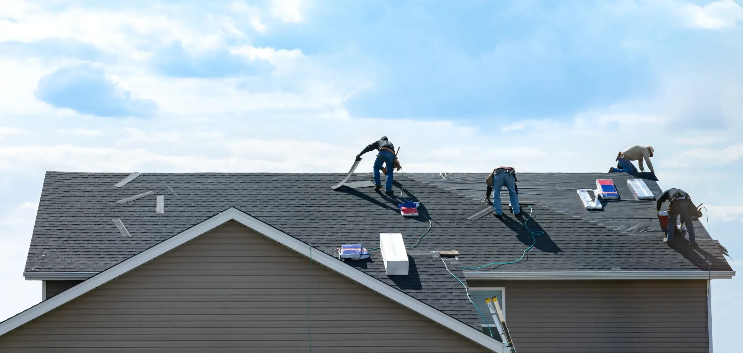Professional roof replacement installation completed by WOW Roofing & Gutters on a residential home.